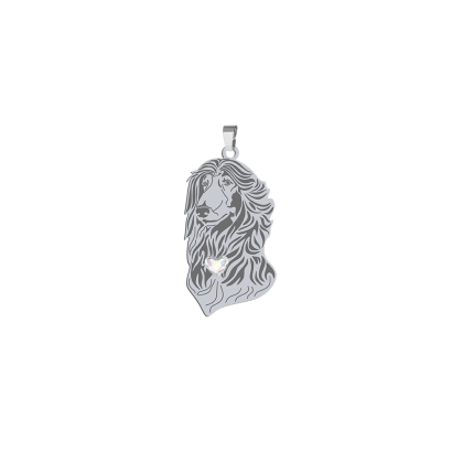 Silver Afghan Hound pendant, FREE ENGRAVING - MEJK Jewellery