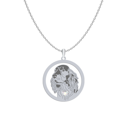 Silver Polish Hunting Spaniel necklace, FREE ENGRAVING - MEJK Jewellery