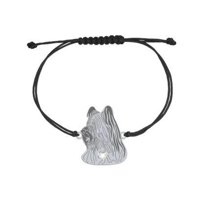 Bransoletka z psem Skye Terrier sznurek GRAWER GRATIS - MEJK Jewellery