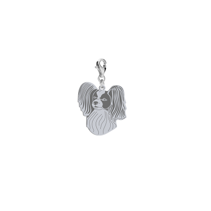 Charms z psem Papillon srebro GRAWER GRATIS - MEJK Jewellery