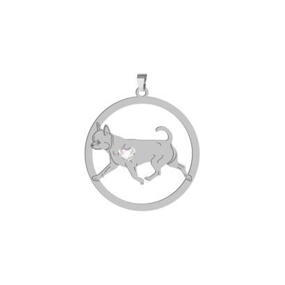Silver Short-haired Chihuahua pendant, FREE ENGRAVING - MEJK Jewellery