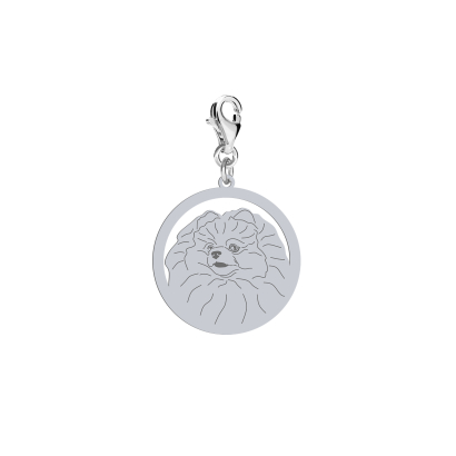 Silver Pomeranian engraved charms - MEJK Jewellery