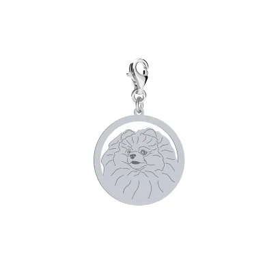Charms z psem Szpic Miniaturowy Pomerianian srebro - MEJK Jewellery