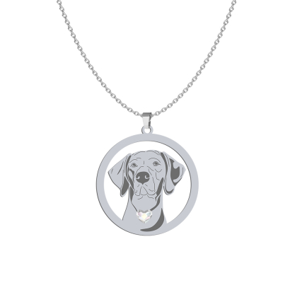 Silver Vizsla Dog engraved necklace - MEJK Jewellery