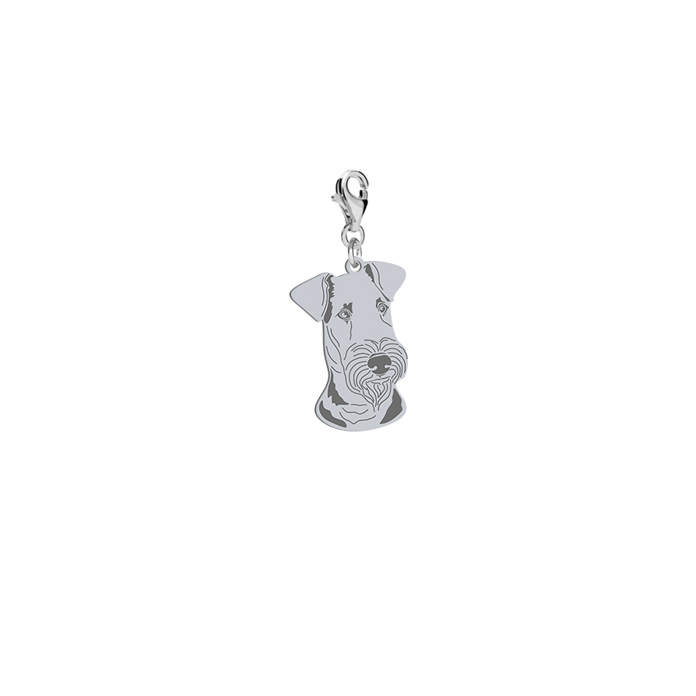 Charms z psem Airedale Terrier srebro 925 - MEJK Jewellery