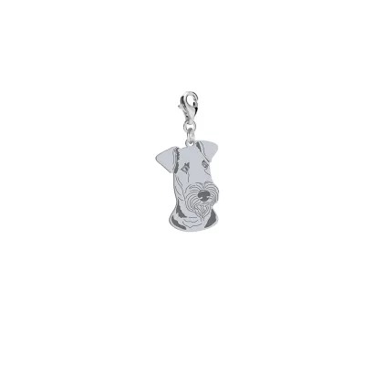Charms z psem Airedale Terrier srebro 925 Grawer Gratis - MEJK Jewellery