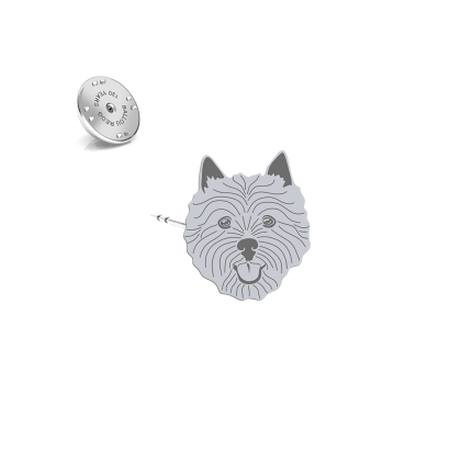 Wpinka z psem Norwich Terrier srebro - MEJK Jewellery