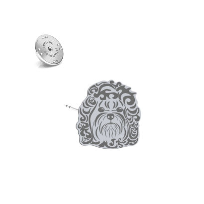 Silver Russian Tsvenaya Bolonka jewellery pin - MEJK Jewelery