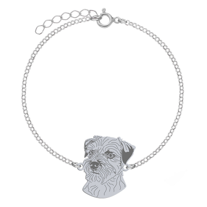Bransoletka z psem Border Terrier srebro GRAWER GRATIS - MEJK Jewellery