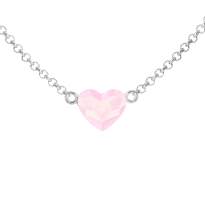 Necklace HEART  crystal silver rhodium-plated or gold-plated