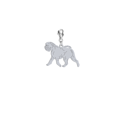 Silver Belgian Griffon charms, FREE ENGRAVING - MEJK Jewellery