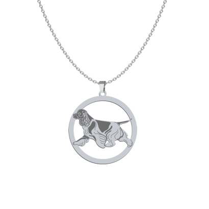 Silver English Cocker Spaniel necklace, FREE ENGRAVING - MEJK Jewellery