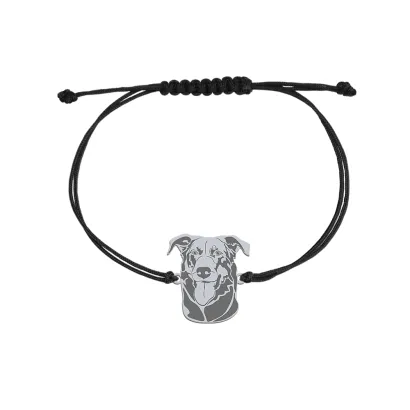 Bransoletka z psem Owczarkiem Francuskim Beauceron srebro GRAWER GRATIS - MEJK Jewellery