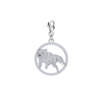 Silver Staffordshire Bull Terrier engraved charms - MEJK Jewellery