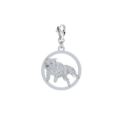 Charms z psem Staffordshire Bull Terrier srebro GRAWER GRATIS - MEJK Jewellery