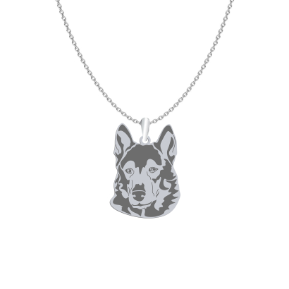 Silver West Siberian Laika necklace, FREE ENGRAVING - MEJK Jewellery