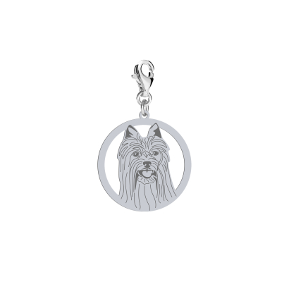 Charms Australijski Silky Terrier srebro GRAWER GRATIS - MEJK Jewellery