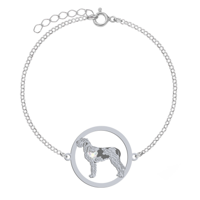 Silver Spinone Italiano engraved bracelet - MEJK Jewellery