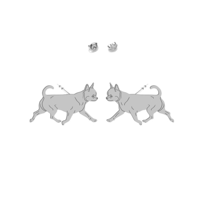 Kolczyki z psem Chihuahua Krótkowłosa srebro - MEJK Jewellery