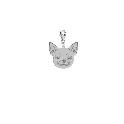 Silver Short-haired Chihuahua engraved charms - MEJK Jewellery