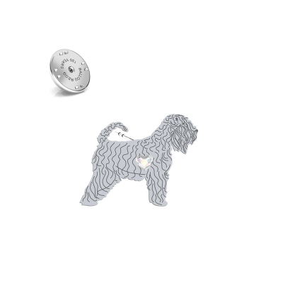 Wpinka z psem Irish Soft-coated Wheaten Terrier srebro - MEJK Jewellery