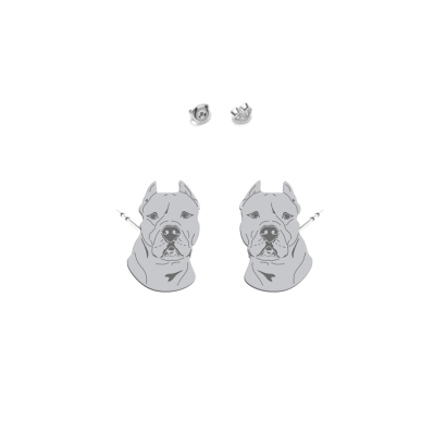 Silver Dogo Argentino earrings - MEJK Jewellery