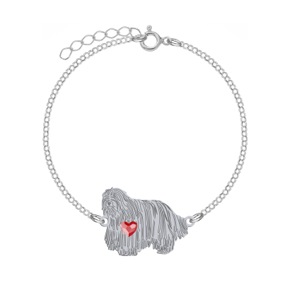 Silver Bergamasco shepherd bracelet, FREE ENGRAVING - MEJK Jewellery