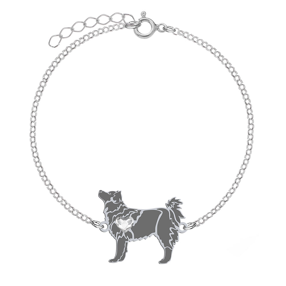Bransoletka z psem Swedish Lapphund srebro GRAWER GRATIS - MEJK Jewellery