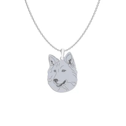 Naszyjnik z psem Biały Owczarek Szwajcarski srebro - MEJK Jewellery