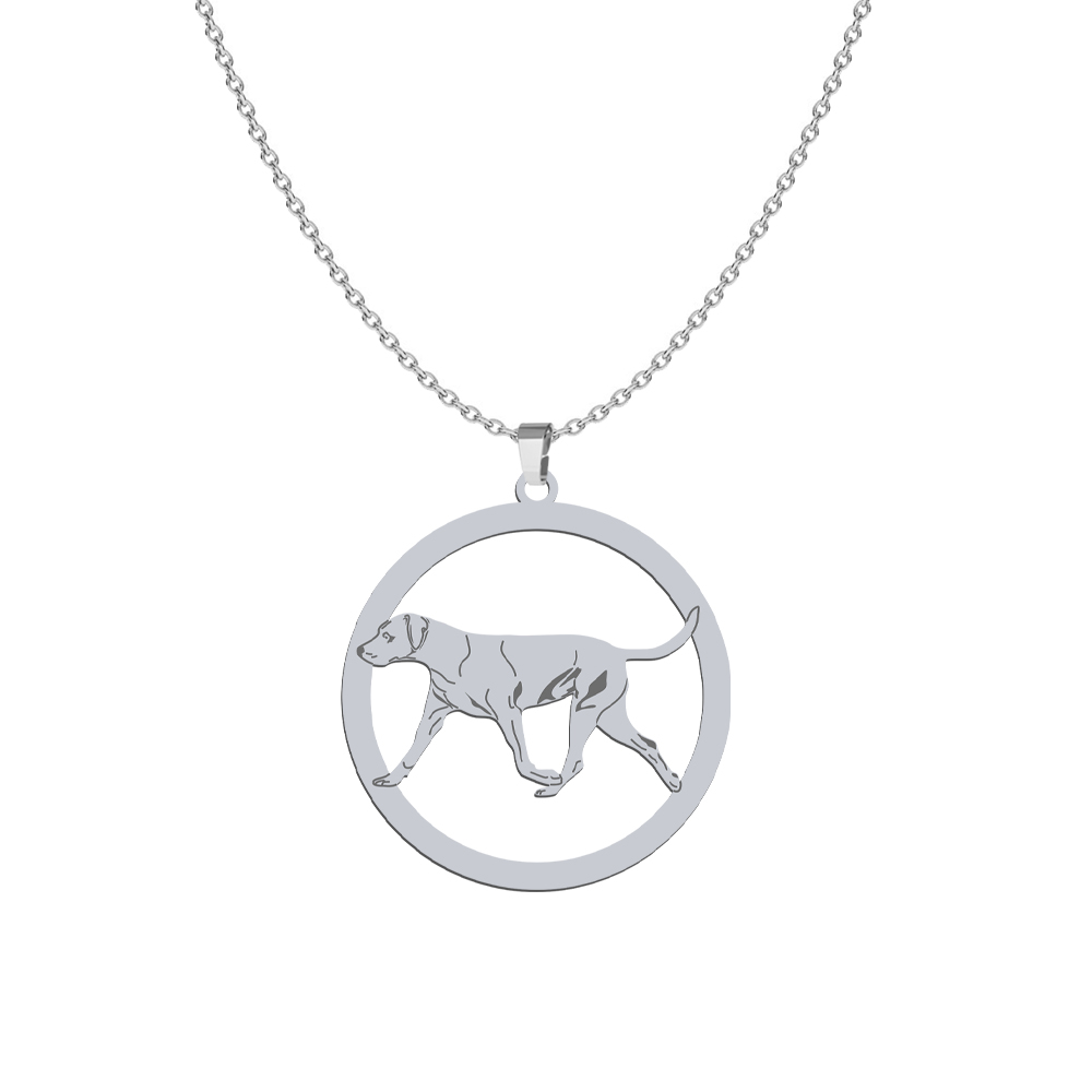 Silver Louisiana Catahoula engraved necklace - MEJK Jewellery