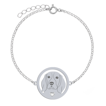 Silver Beagle engraved bracelet - MEJK Jewellery