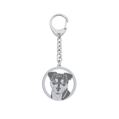 Brelok z psem grawerem Brazilian Terrier srebro - MEJK Jewellery