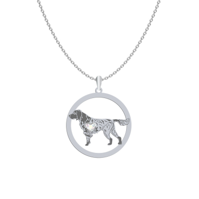 Silver Small Münsterländer necklace, FREE ENGRAVING - MEJK Jewellery