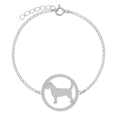 Bransoletka z psem Jack Russell Terrier Szorstkowłosy srebro GRAWER GRATIS - MEJK Jewellery