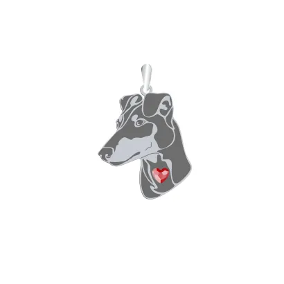 Zawieszka z psem Manchester Terrier srebro GRAWER GRATIS - MEJK Jewellery