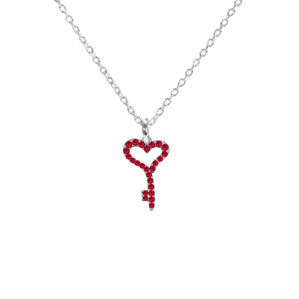  heart key necklace casual jewelry