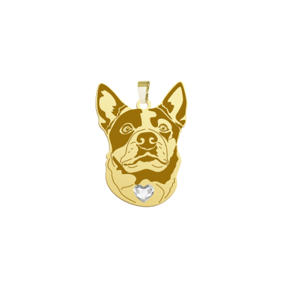Zawieszka Australijski Pies Pasterski pozłacane srebro GRAWER GRATIS - MEJK Jewellery