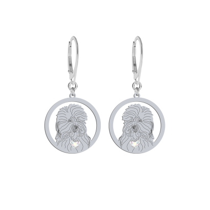 Silver Bobtail earrings with a heart, FREE ENGRAVING - MEJK Jewellery