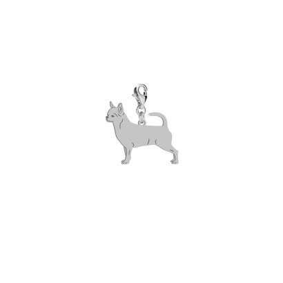 Charms z psem grawerem Chihuahua Krótkowłosa srebro - MEJK Jewellery