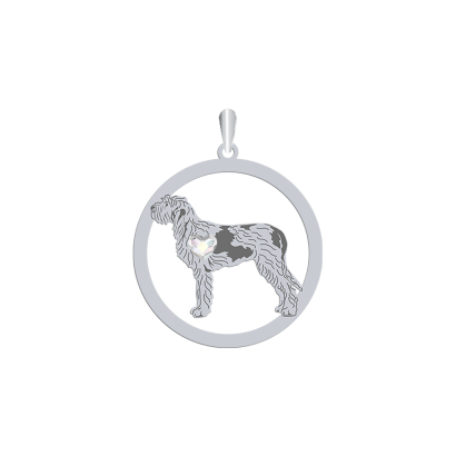 Silver Italian Wirehaired Pointer pendant, FREE ENGRAVING - MEJK Jewellery