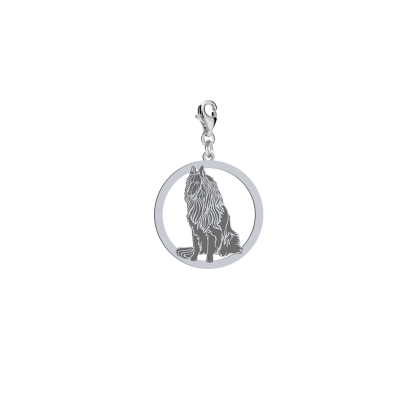 Charms z psem Owczarek Belgijski srebro GRAWER GRATIS - MEJK Jewellery