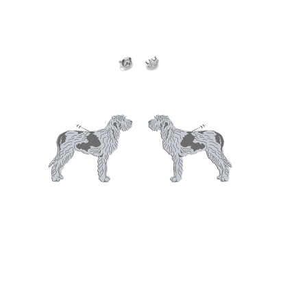 Silver Italian Wirehaired Pointer earrings - MEJK Jewellery