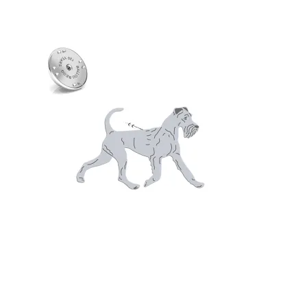 Wpinka z psem Irish Terrier srebro - MEJK Jewellery