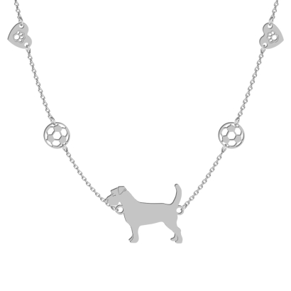Naszyjnik z psem sercem Jack Russell Terrier Szorstkowłosy srebro GRAWER GRATIS - MEJK Jewellery