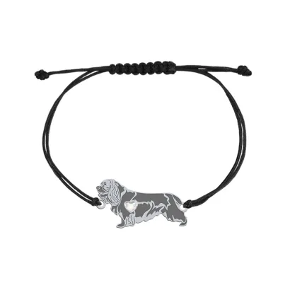 Bransoletka z psem Sussex Spaniel sznurek GRAWER GRATIS - MEJK Jewellery