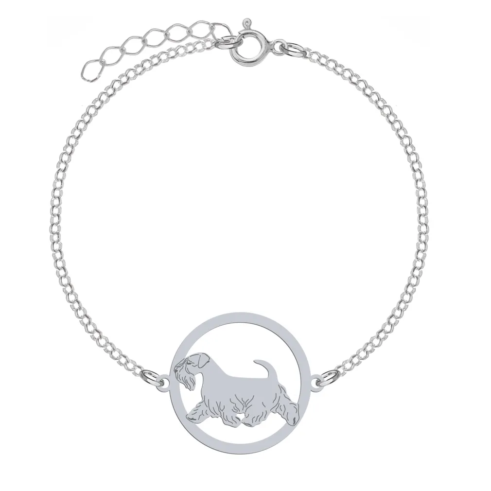 Bransoletka z grawerem psem Sealyham Terrier srebro - MEJK Jewellery