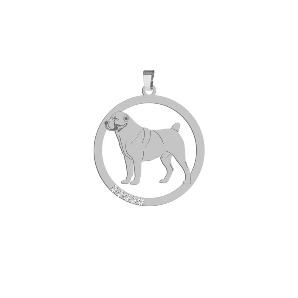 Silver Central Asian Shepherd pendant, FREE ENGRAVING - MEJK Jewellery