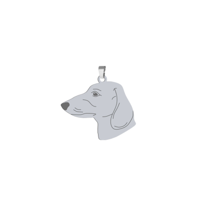 Silver Short-haired dachshund pendant, FREE ENGRAVING - MEJK Jewellery