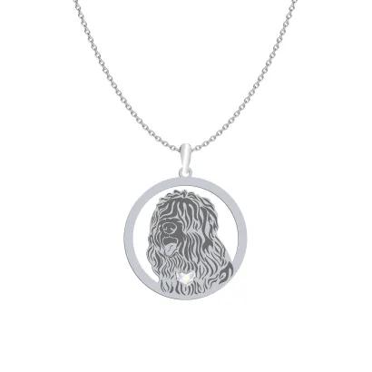 Naszyjnik z psem Czarny Terier Rosyjski srebro GRAWER GRATIS - MEJK Jewellery
