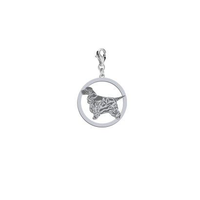 Silver English Cocker Spaniel engraved charms - MEJK Jewellery